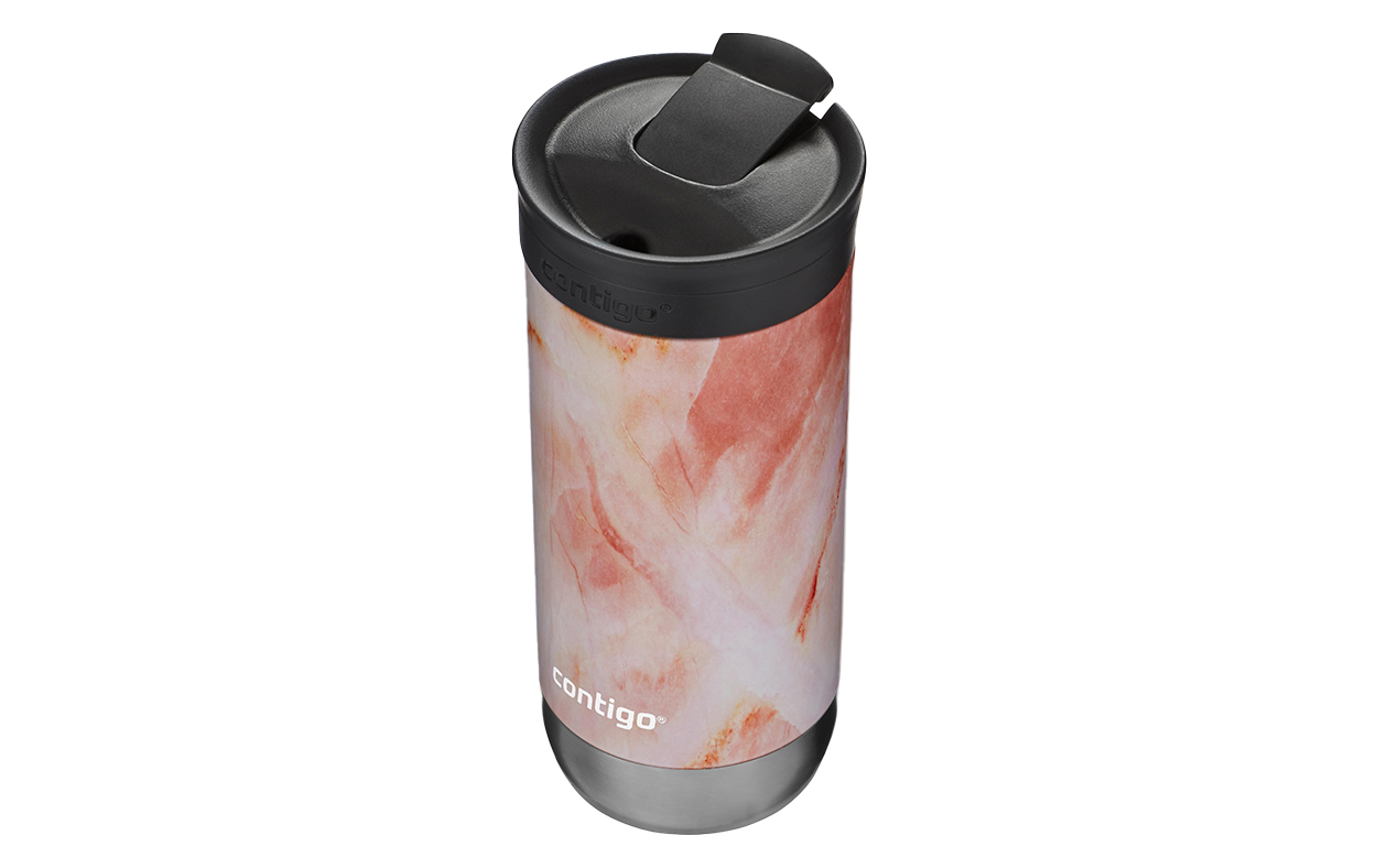 Jarros vaso Térmico Contigo® vaso térmico Huron Couture rosa texturado,  Acero 473cm3, CADA UNA - OPCION GRABADO